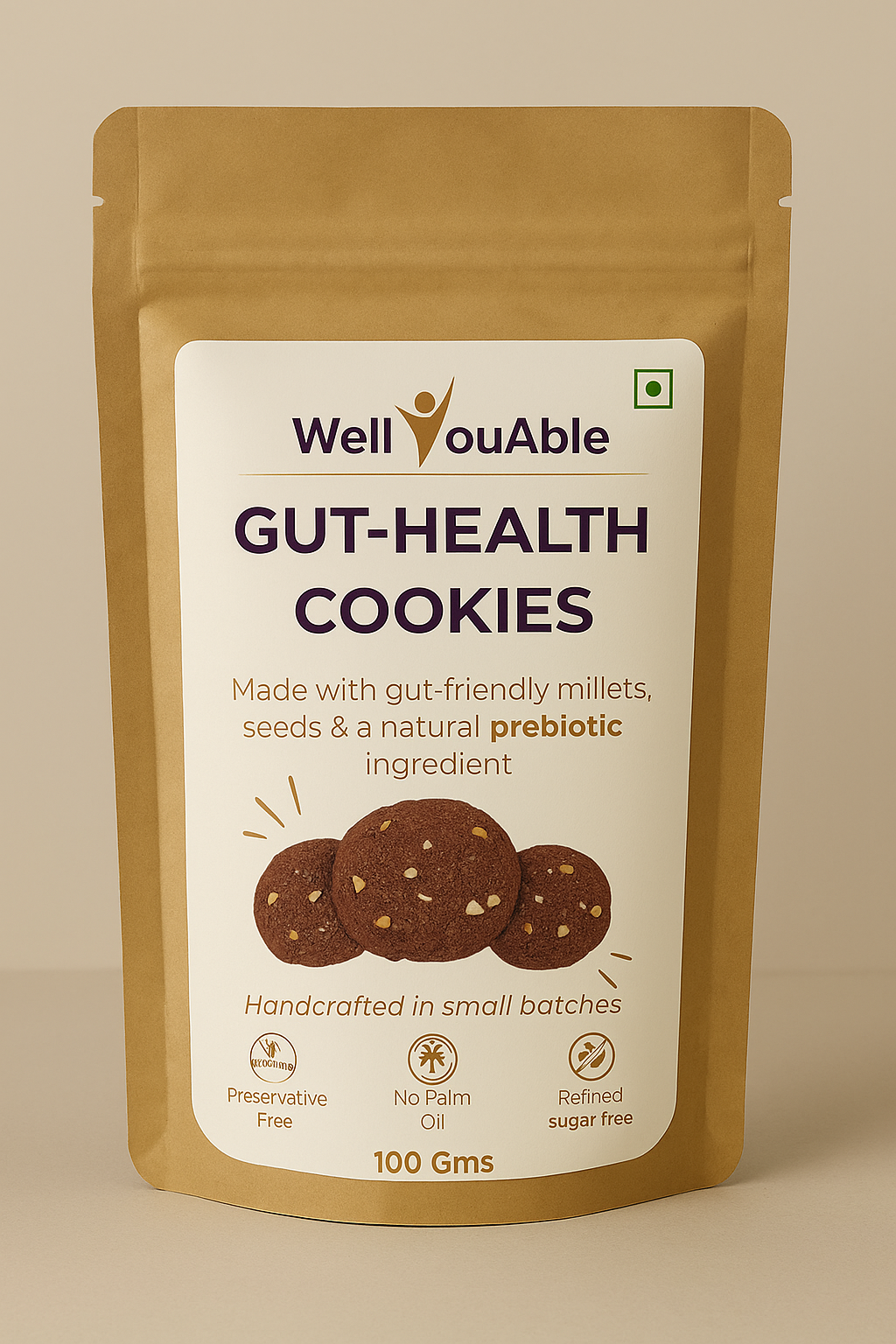 Gut-Health Cookies- Made with gut-friendly millets, seeds and natural prebiotics ingredients