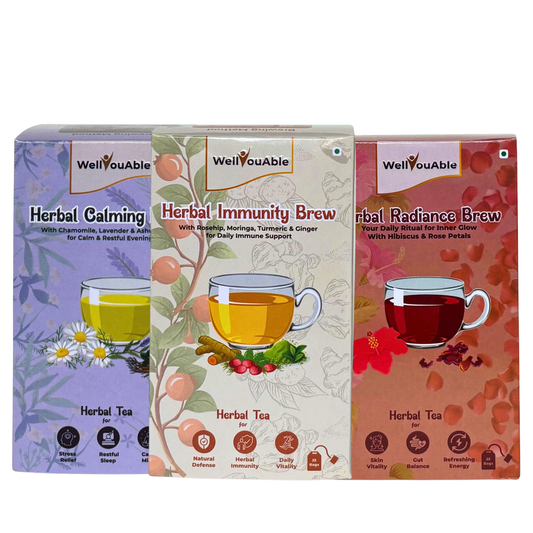 Daily Flow Herbal Trio Morning Resilience • Mid-Day Refresh • Evening Calm