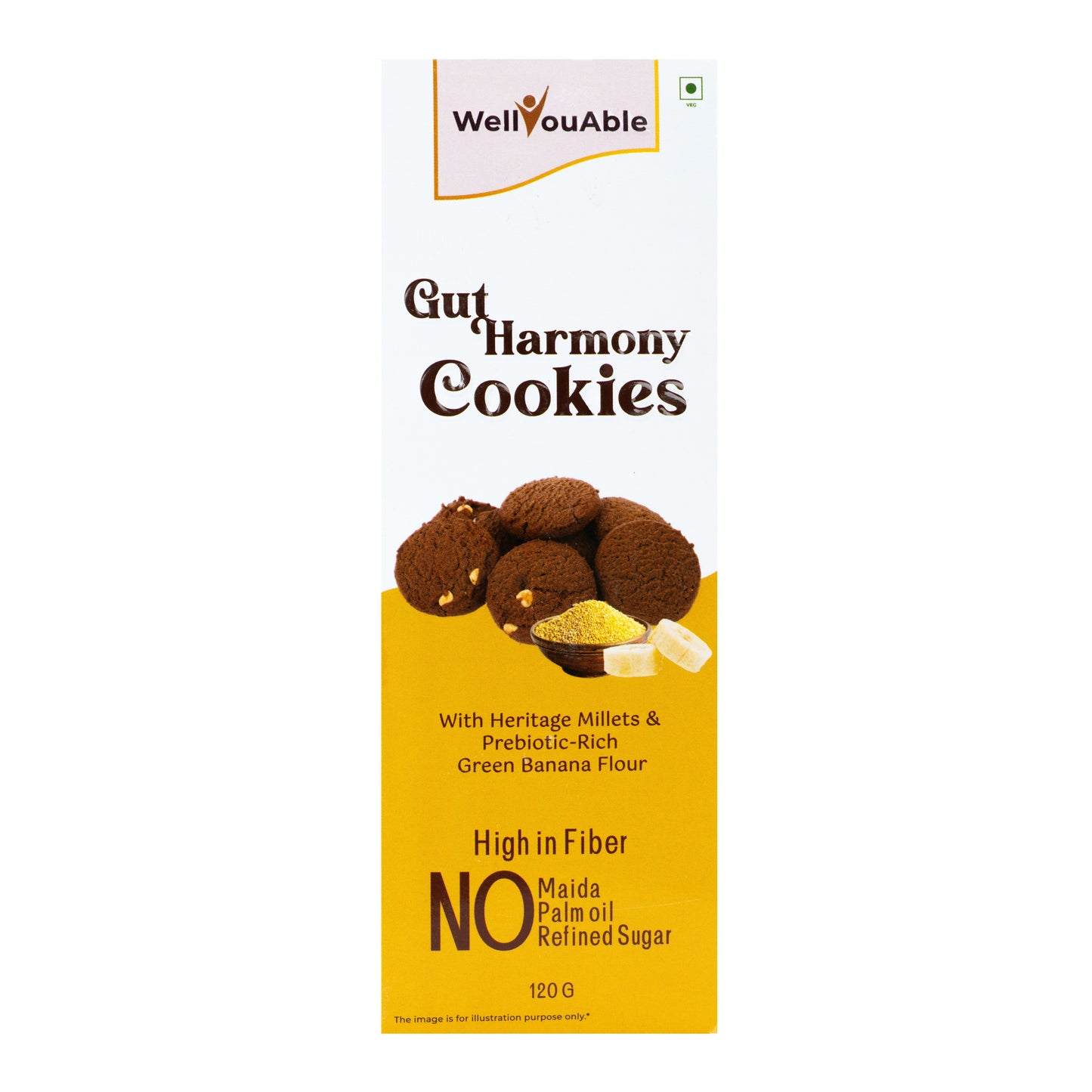 Gut Harmony Cookies – Made with Natural Prebiotic Ingredients-12 cookies (120 Grams)