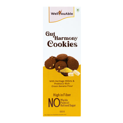 Gut Harmony Cookies – Made with Natural Prebiotic Ingredients-12 cookies (120 Grams)